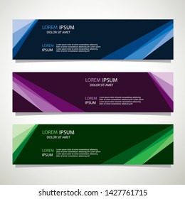 Vector abstract banner design geometric Modern. Web template. can used for landing page, Footer, Header, layout, letterhed