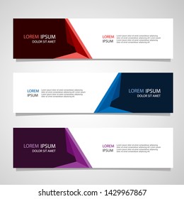 Vector abstract banner design geometric Modern. Web template. can used for landing page, Footer, Header, layout, letterhed