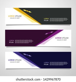 Vector abstract banner design geometric Modern. Web template. can used for landing page, Footer, Header, layout, letterhed