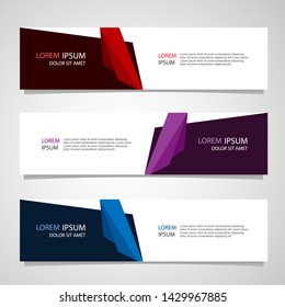 Vector abstract banner design geometric Modern. Web template. can used for landing page, Footer, Header, layout, letterhed