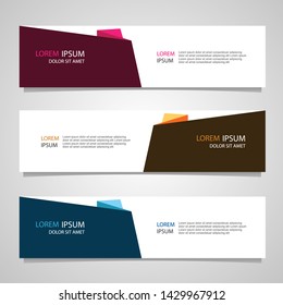 Vector abstract banner design geometric Modern. Web template. can used for landing page, Footer, Header, layout, letterhed