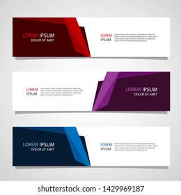 Vector abstract banner design geometric Modern. Web template. can used for landing page, Footer, Header, layout, letterhed