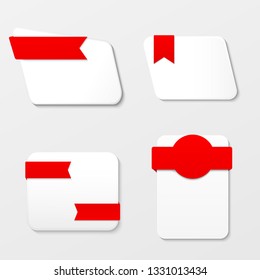 Vector abstract banner design label tag.