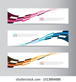 Vector abstract banner design. modern web template