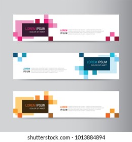 Vector abstract banner design. modern web template