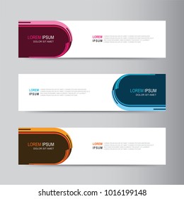 Vector abstract banner design. modern web template