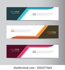 Vector abstract banner design. modern web template
