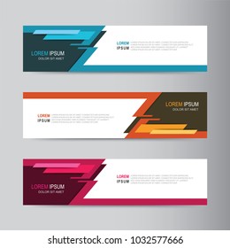 Vector abstract banner design. modern web template