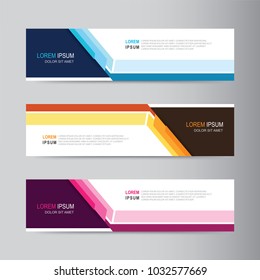 Vector abstract banner design. modern web template