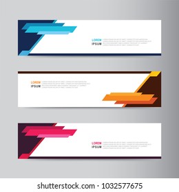 Vector abstract banner design. modern web template