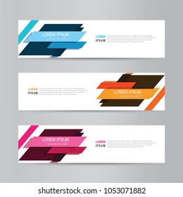 Vector abstract banner design. modern web template