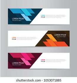 Vector abstract banner design. modern web template