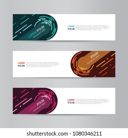 Vector abstract banner design. modern web template
