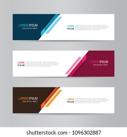 Vector abstract banner design. modern web template