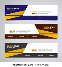 Vector abstract banner design modern .web template