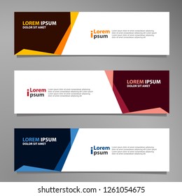 Vector abstract banner design modern .web template