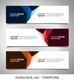 Vector abstract banner design modern. web template