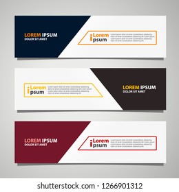 Vector abstract banner design modern. web template