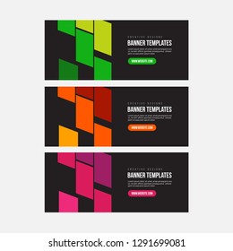 Vector abstract banner design modern web template