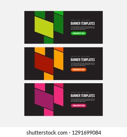 Vector abstract banner design modern web template