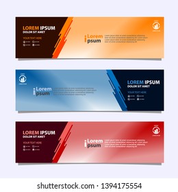 Vector abstract banner design modern .web template