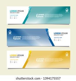 Vector abstract banner design modern .web template