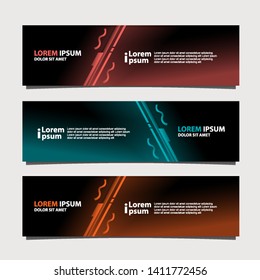 Vector abstract banner design modern .web template