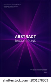 Vector Abstract Banner Design. Pink and Blue Outline Decoration. Iridescent Flowing Shape. Vivid Background. White Text.