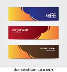 Vector abstract banner design template. Eps10