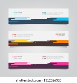 Vector abstract banner design template. Collection of web banner template. Abstract geometric web design banner template. can used for header, footer, layout, letterhed, landing page