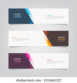 Modelo de design de banner abstrato vetorial. Coleção de modelo de banner web. Modelo de banner de design geométrico abstrato. pode ser usado para cabeçalho, rodapé, layout, letras, página de destino