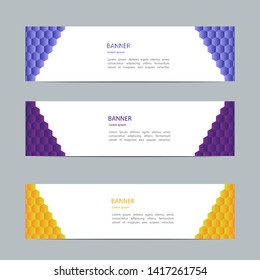 Vector abstract banner design template. Abstract geometric web design banner template for header, footer, layout, letterhed, landing page