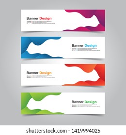 Vector abstract banner design template