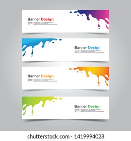 Vector abstract banner design template
