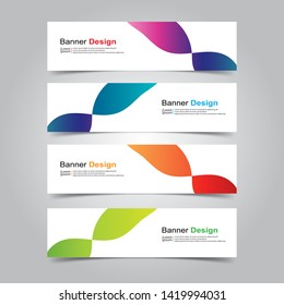 Vector abstract banner design template