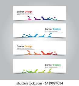Vector abstract banner design template