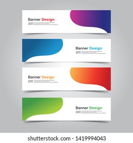 Vector abstract banner design template