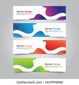 Vector abstract banner design template