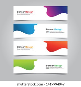 Vector abstract banner design template