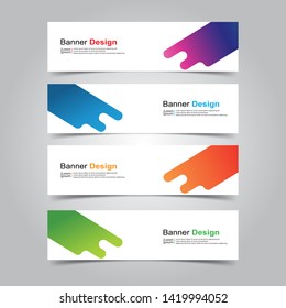Vector abstract banner design template