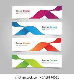 Vector abstract banner design template