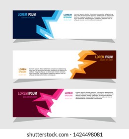 Vector abstract banner design template. Collection of web banner
template. Abstract geometric web design banner template. can used
for header, footer, layout, letterhed, landing page .