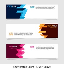 Vector abstract banner design template. Collection of web banner
template. Abstract geometric web design banner template. can used
for header, footer, layout, letterhed, landing page .