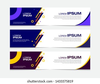 Vector abstract banner design template. Collection of web banner template. Used for header, footer, layout, letterhed, landing page