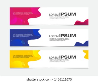 Vector abstract banner design template. Abstract geometric web design banner template. can used for header, footer, layout, letterhed, landing page