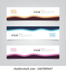 Vector abstract banner design template. Collection of web banner template. Abstract geometric web design banner template. Fluid gradient for minimal banners, letterhead, story board, flyer, poster.