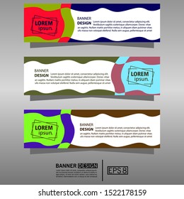 Vector abstract banner design template. Collection of web banner template. Abstract web design banner template. can used for header, footer, layout, letterhed, landing page.
