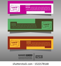 Vector abstract banner design template. Collection of web banner template. Abstract web design banner template. can used for header, footer, layout, letterhed, landing page.