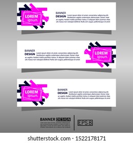 Vector abstract banner design template. Collection of web banner template. Abstract web design banner template. can used for header, footer, layout, letterhed, landing page.