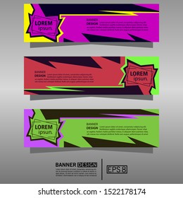 Vector abstract banner design template. Collection of web banner template. Abstract web design banner template. can used for header, footer, layout, letterhed, landing page.